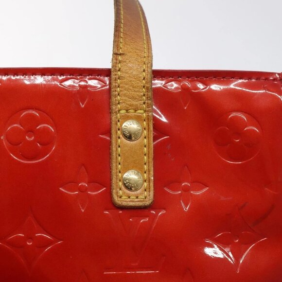 LOUIS VUITTON Monogram Vernis Reade PM Hand Bag Red Rouge M91088 LV Auth bs26993 - Picture 13 of 16